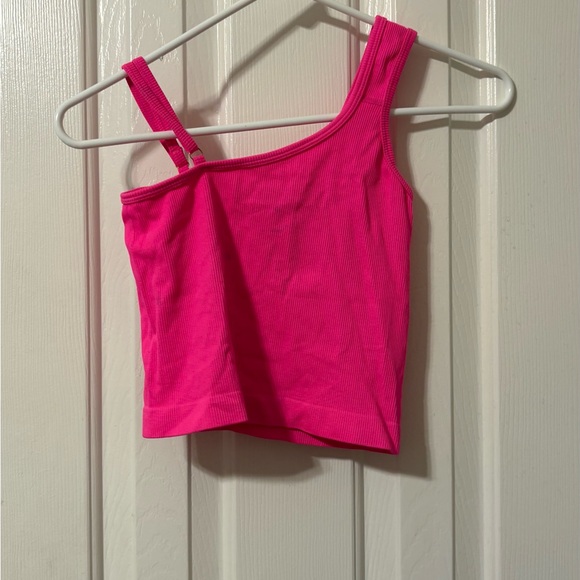 Vibrant Pink Ribbed Tank Top - Picture 2 of 2